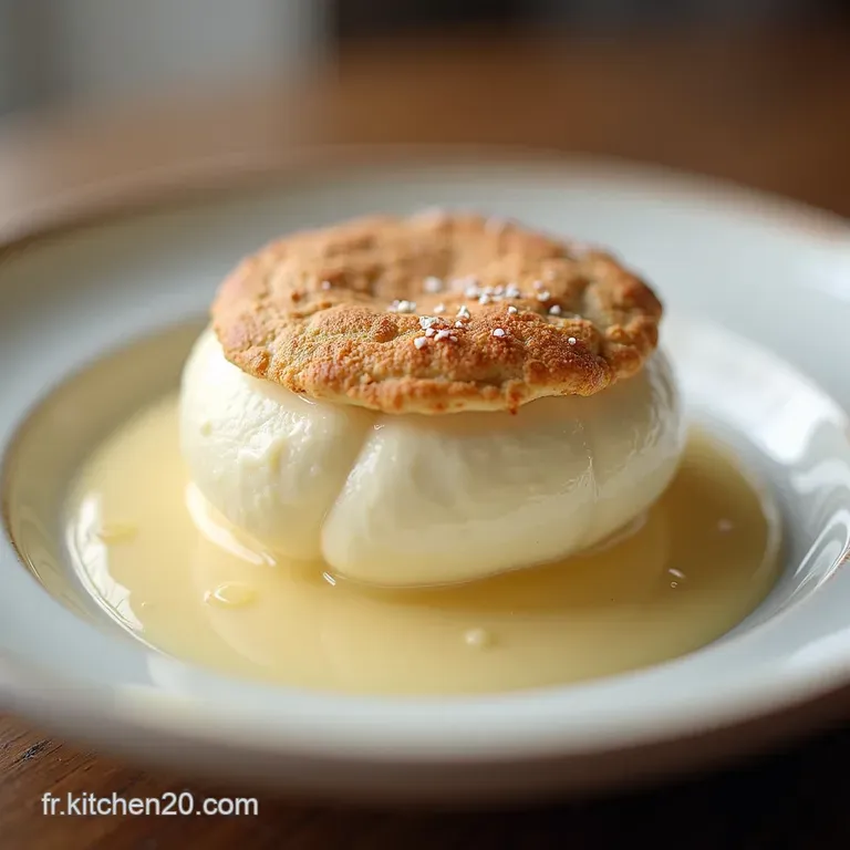 L&Icirc;le Flottante de GrandM&egrave;re Nuages de Meringue Poch&eacute;e sur Mer de Cr&egrave;me Anglaise &agrave; la Vanille Bourbon