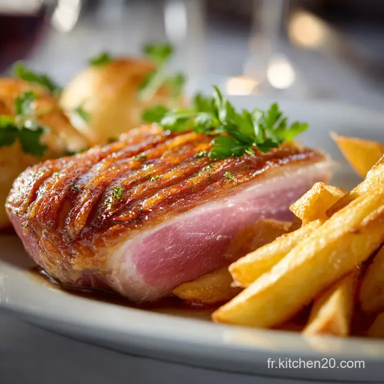 Jambonneau R&ocirc;ti et frites Maison Le Secret de la Couenne Dor&eacute;e en Double Cuisson
