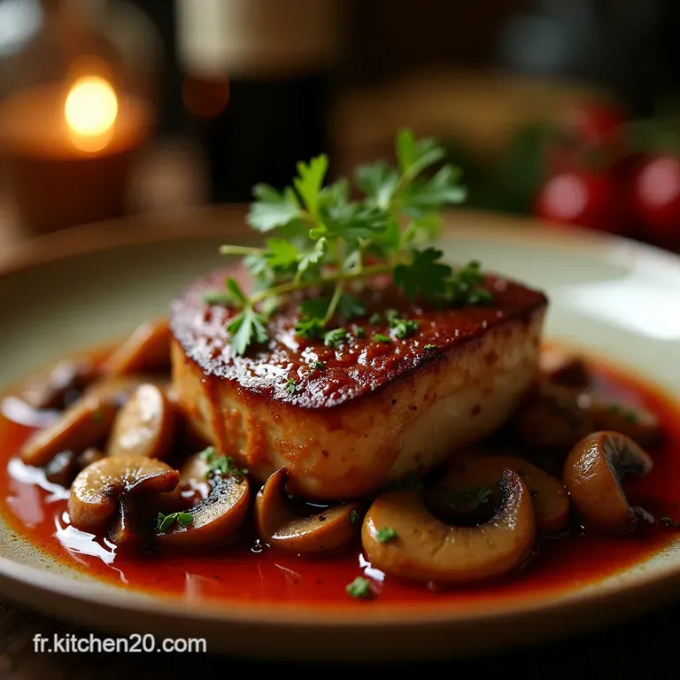 Joue De B&oelig;uf Fondante Au Vin Rouge Et Champignons De Paris Lauthentique Mijot&eacute; De Grandm&egrave;re presentation