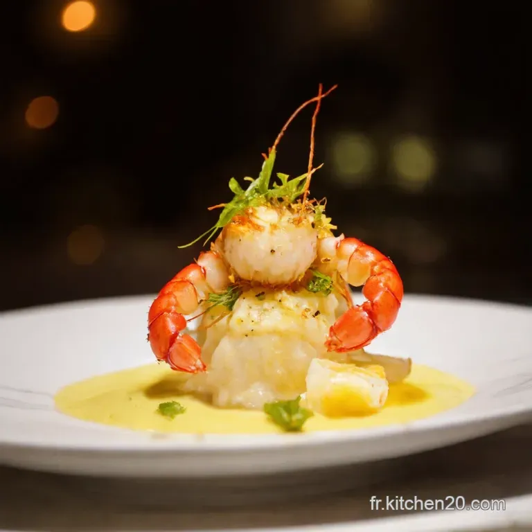 Langouste Royale Au Safran Et Citron Vert presentation