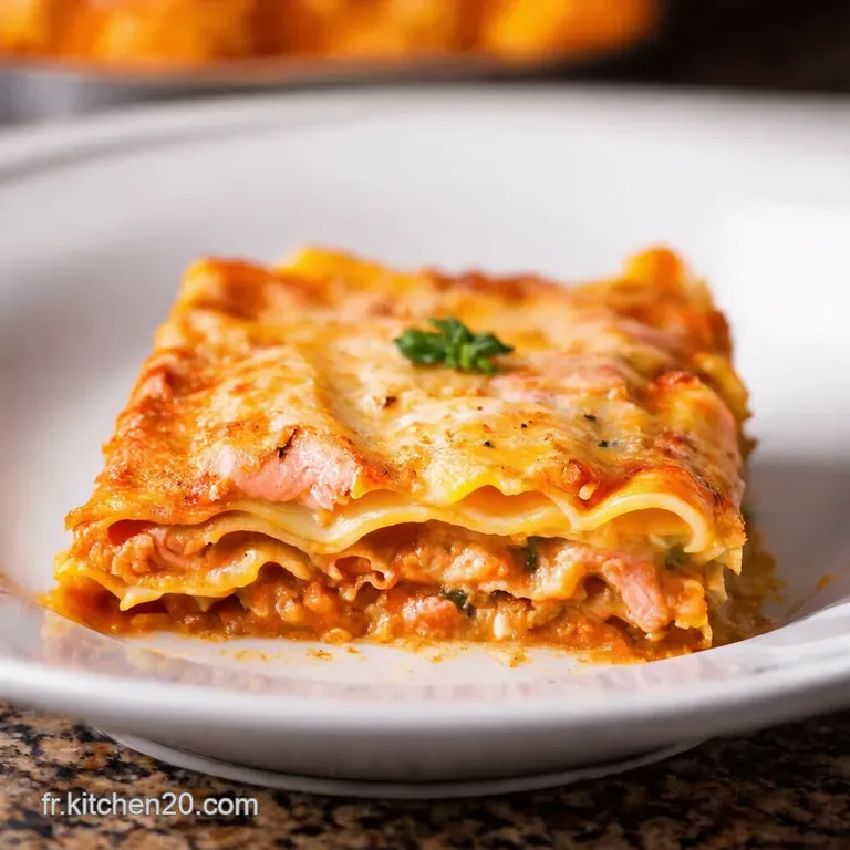 Lasagne De Saumon Cr&eacute;meuse Et Fondante presentation