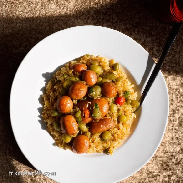 Le Bol D&eacute;lice Riz aux Chipolatas L&eacute;gumes Croquants et Touche de Dijon