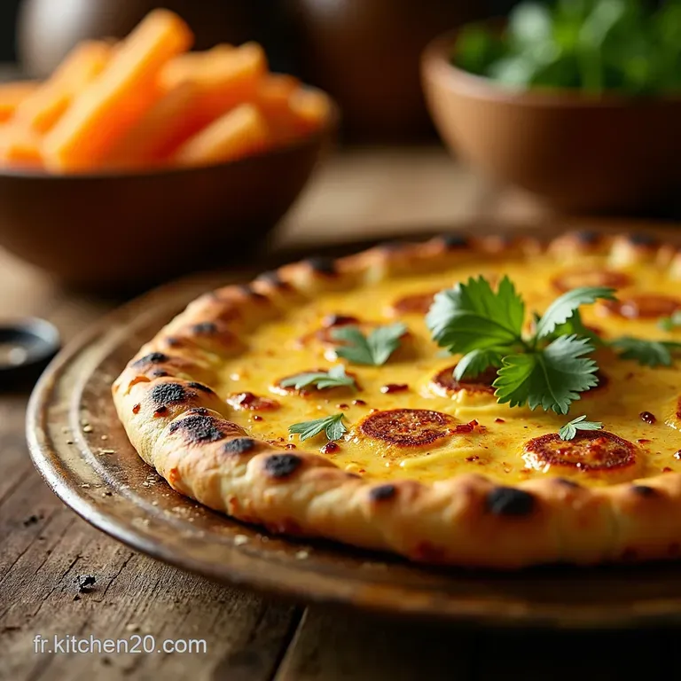 Le Naan Au Fromage Fondant Le Pain Indien Moelleux Pr&ecirc;t En Un Clin D&oelig;il presentation