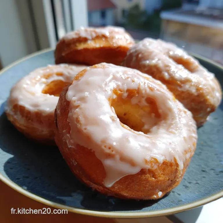 Les Vrais Donuts Am&eacute;ricains Classiques au Gla&ccedil;age C&eacute;leste