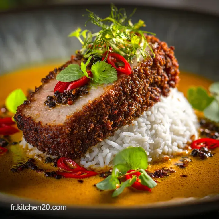 Filet De Lieu Noir Au Curry : Le Poisson Croustillant Sauce Express Au Lait De Coco presentation