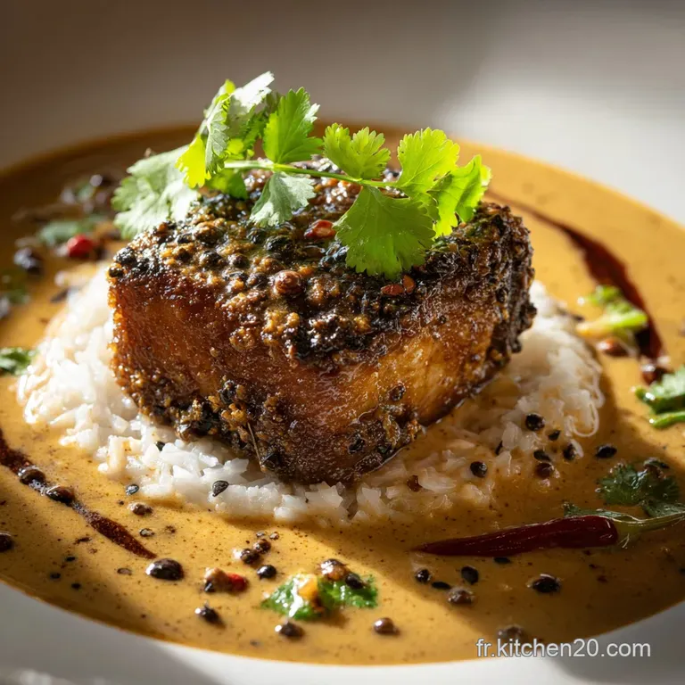 Filet de lieu noir au curry : le poisson croustillant sauce express au lait de coco