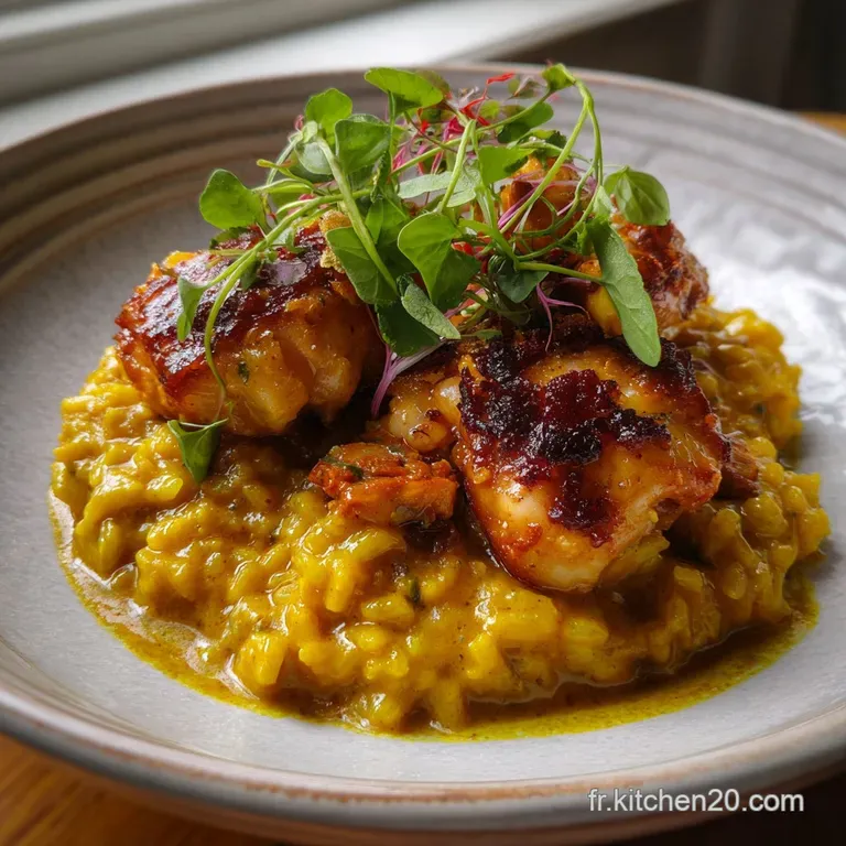 Lotte Curry Risotto Indien : Risotto Jaune &Eacute;pic&eacute; presentation