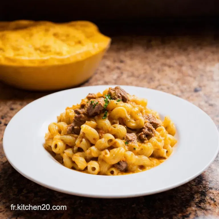 Macaroni &Agrave; La Viande Onepot Le Plat Familial Facile presentation