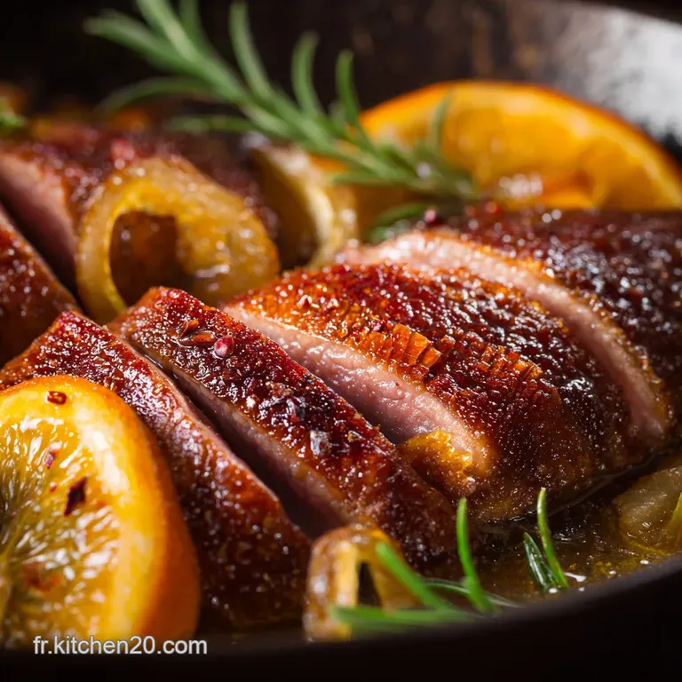 Magret de Canard &agrave; lOrange et aux &Eacute;pices La Recette Gastronomique Facile pour vos F&ecirc;tes