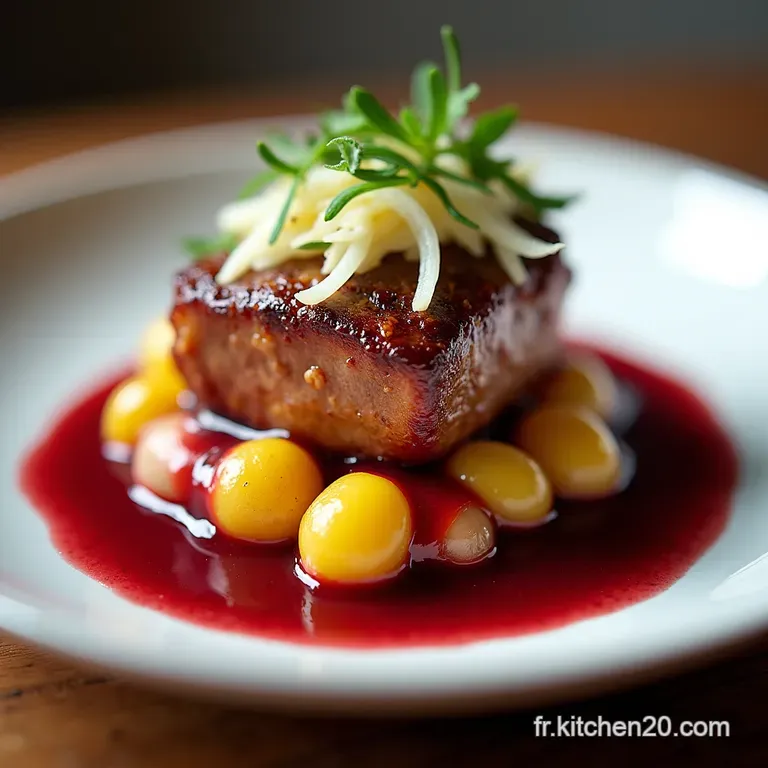 Magret de Canard Coup de Poing Croustillant &agrave; la Peau Sauce Cerise Noire R&eacute;confortante