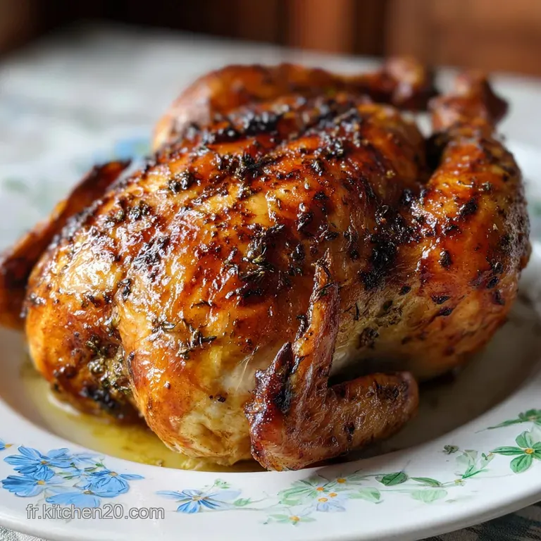 Perfectly portioned roasted chicken with glistening skin, artfully arranged on a white plate with roasted root vegetables ...