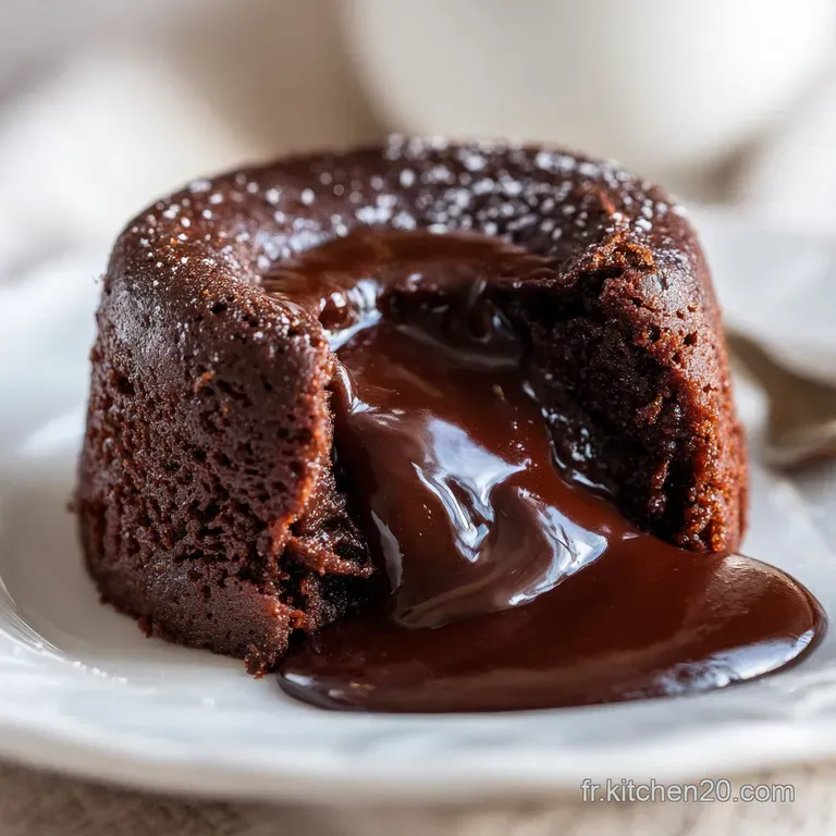 G&acirc;teau chocolat&eacute; sombre sur assiette blanche, accompagn&eacute; d'une framboise rouge et d'un trait de cr&egrave;me onctueuse.