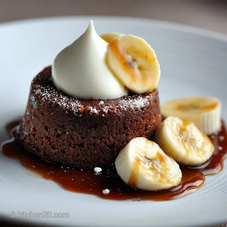 Moelleux au Chocolat et Banane sans Beurre : notre version l&eacute;g&egrave;re et fondante !