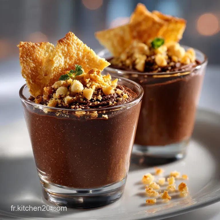 Mousse Chocolat Macadamia Lart Du Pliage Pour Un Dessert A&eacute;rien presentation