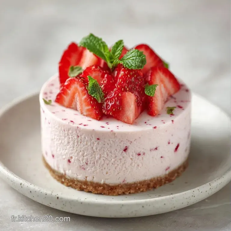 Dessert onctueux rose p&acirc;le servi dans des verres transparents, d&eacute;cor&eacute; avec soin d'une baie fra&icirc;che et d'un brin de menthe.