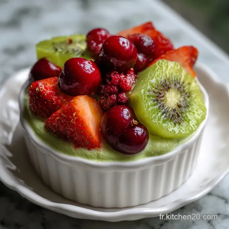 Mousse Kiwi Fruits rouges : Le Nuage Vert et Rouge du Chef