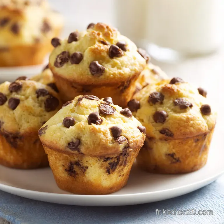 Muffins P&eacute;pites Chocolat: Moelleux et L&eacute;gers