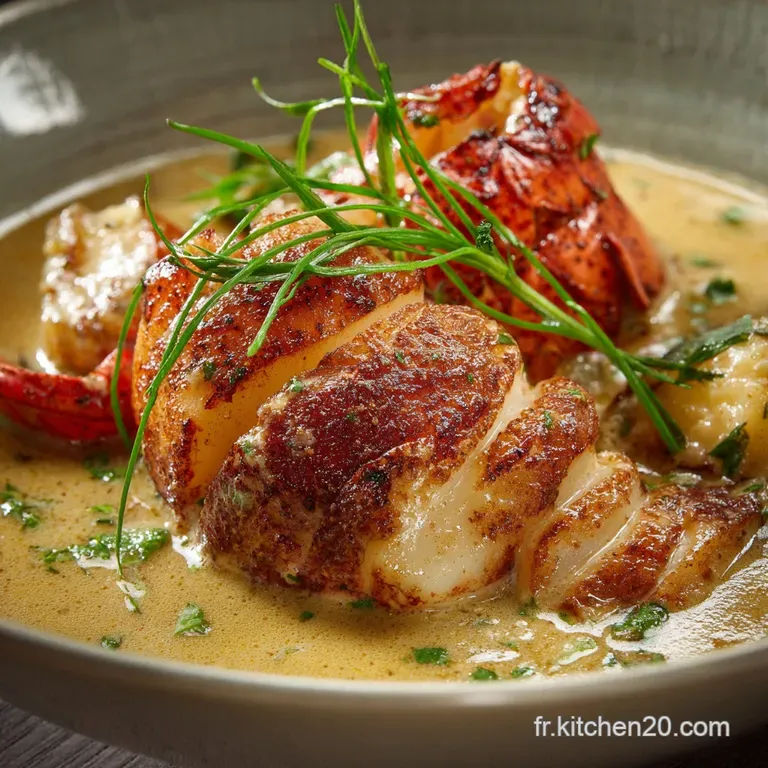 Nage de SaintJacques &agrave; la Bisque de Homard Fa&ccedil;on Chef
