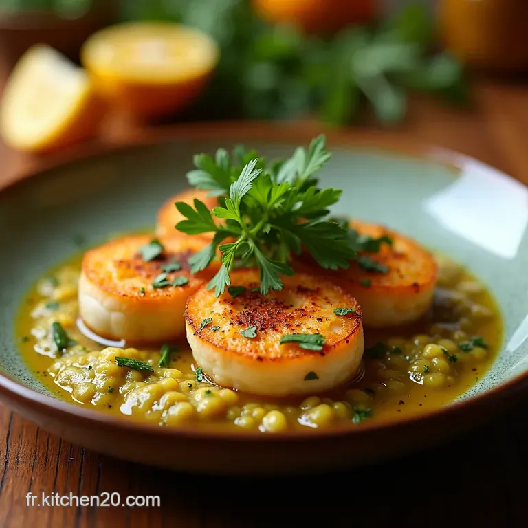 Nems De Thon Aux Herbes Fra&icirc;ches Coulis De Chermoula Et &Eacute;clat De Citron presentation
