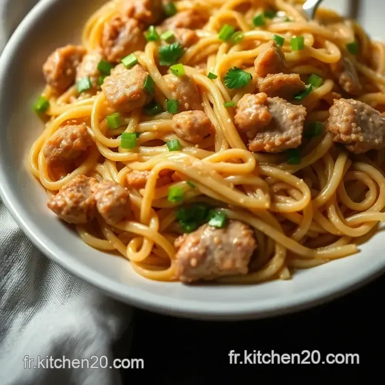 Nouilles Saut&eacute;es Au Poulet &ndash; Un Plat Satisfaisant De Saveurs Asiatiques presentation