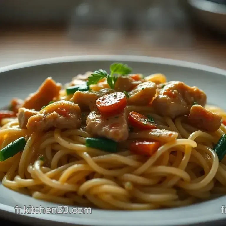 Nouilles Saut&eacute;es au Poulet &ndash; Un Plat Satisfaisant de Saveurs Asiatiques