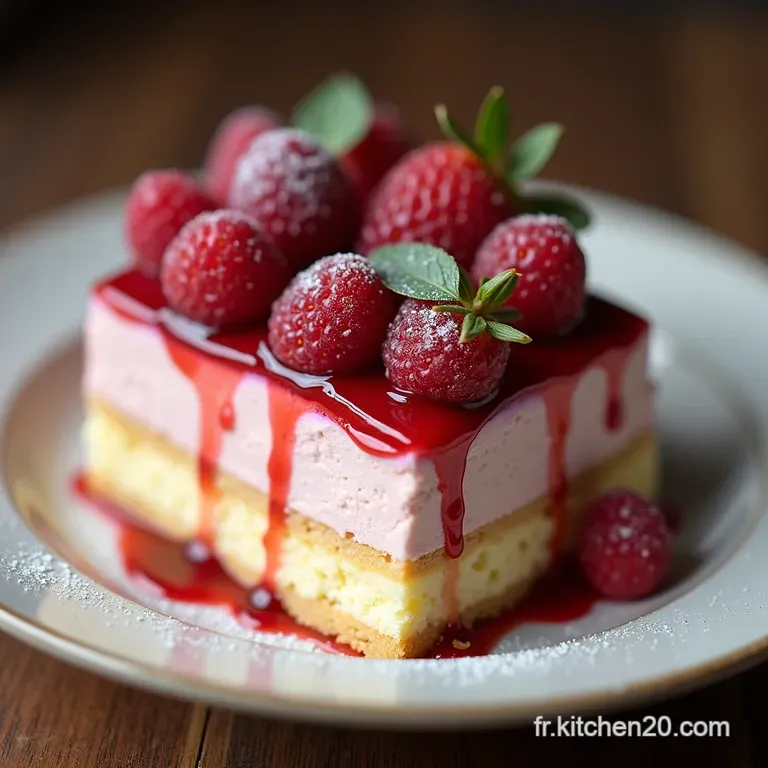 Le Sublime Number Cake Vanille Fruits Rouges Biscuit Sabl&eacute; Croustillant et Cr&egrave;me Diplomate L&eacute;g&egrave;re