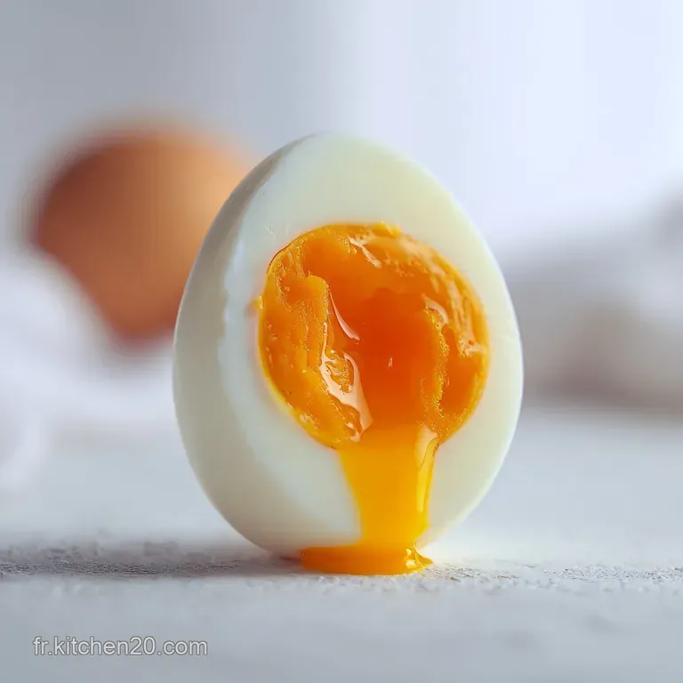 Delicate, poached egg with a glistening yolk atop a bed of peppery greens, artfully drizzled with golden oil.