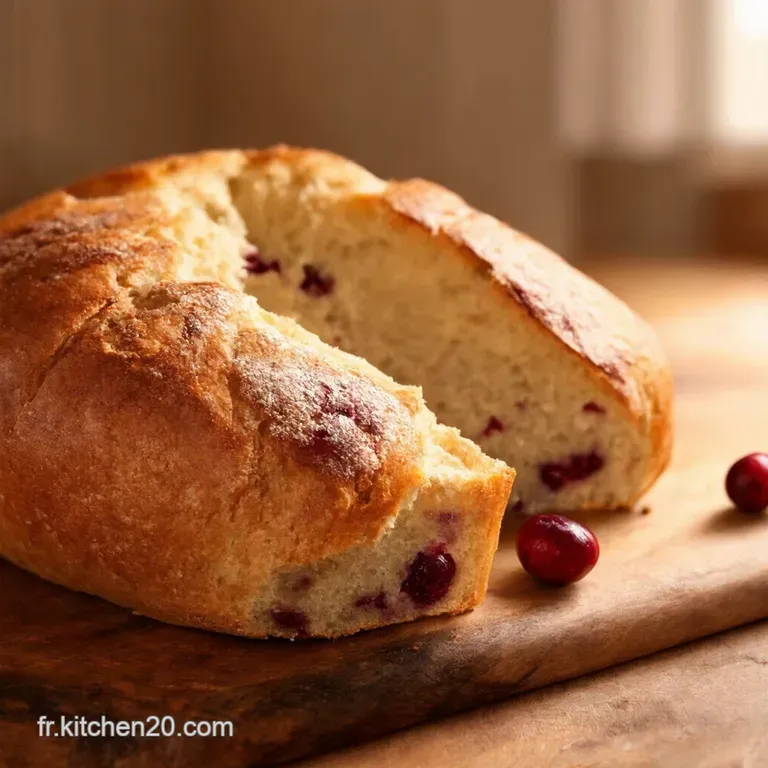 Pain Au Levain Rustique Aux Noix Et Cranberries presentation