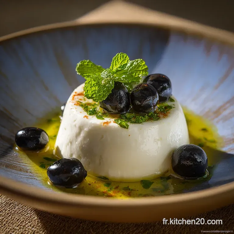 La Panna Cotta Mojito L&eacute;chapp&eacute;e Belle De L&eacute;t&eacute; presentation