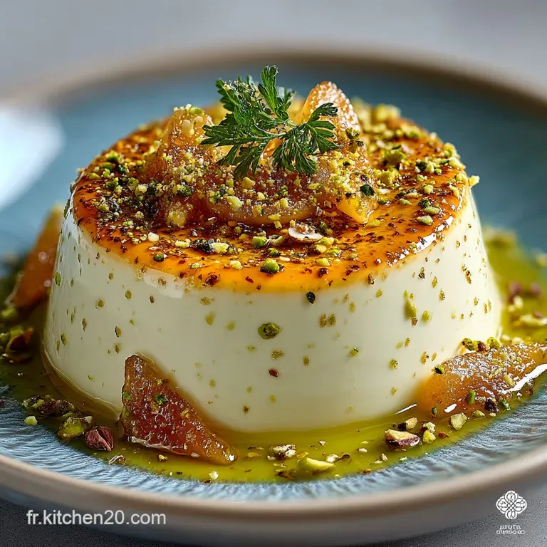 Panna Cotta Poires Au Lait Damande : V&eacute;g&eacute;tale Gourmande presentation