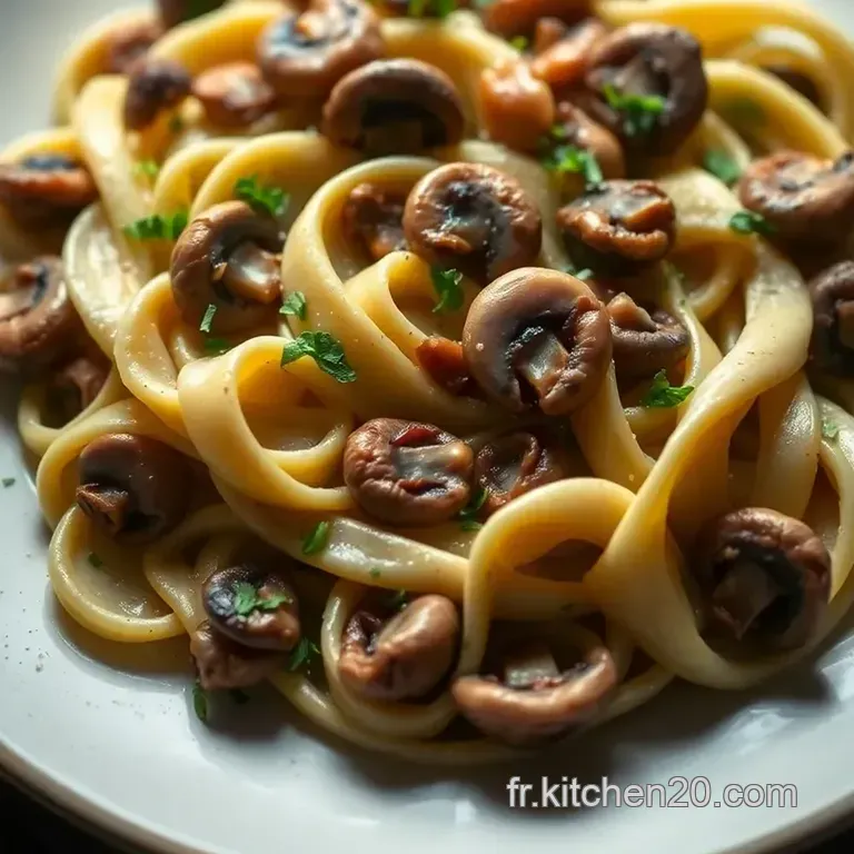 Papardelle Maison Aux Saveurs Automnales Sauce Aux Champignons Sauvages presentation