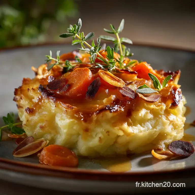 Parmentier Patates Douces et Carottes sans viande Notre version Soleil aux lentilles