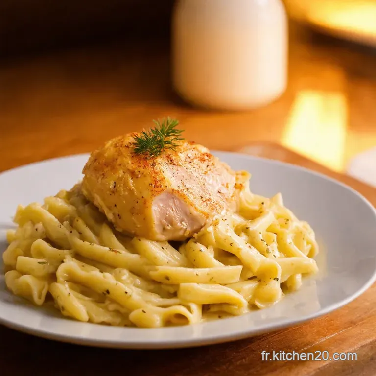 P&acirc;tes Alfredo Au Poulet &Eacute;pic&eacute; Fa&ccedil;on Tiktok presentation