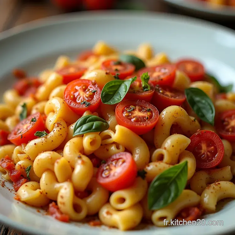 Fusilli Coccolati Blottis P&acirc;tes V&eacute;g&eacute;taliennes Cr&eacute;meuses aux Tomates S&eacute;ch&eacute;es Basilic Frais