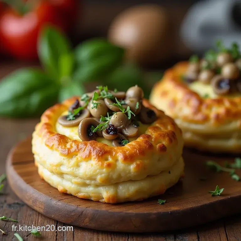 Le Myst&egrave;re De La Galette P&eacute;rigourdine Pithiviers V&eacute;g&eacute;tal Aux Champignons Sauvages &Eacute;chalotes Confites Et Persillade Aux Noix presentation