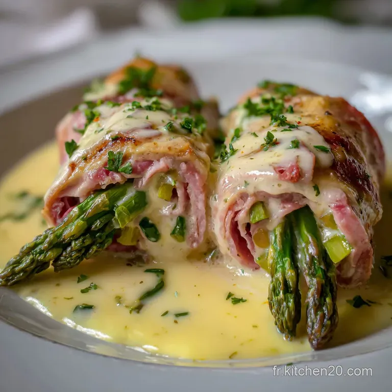 Poireaux Asperges Jambon Mornay : Roulades Printani&egrave;res