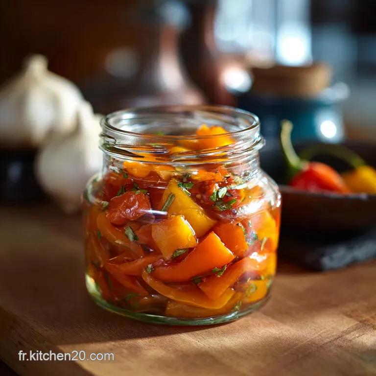 Poivrons marin&eacute;s en bocal : La recette des poivrons r&ocirc;tis &agrave; lhuile dolive