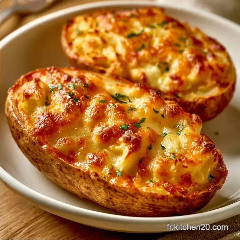 Pommes De Terre Farcies Air Fryer au Fromage Blanc