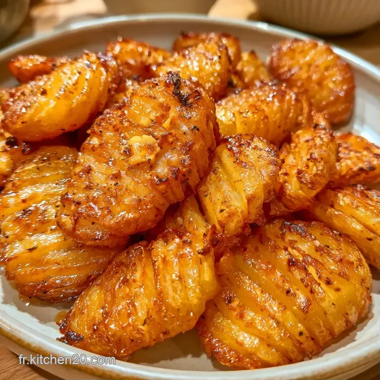 Tranches fines de pommes de terre beurr&eacute;es et fondantes, dress&eacute;es avec soin et d&eacute;cor&eacute;es de ciboulette cisel&eacute;e.