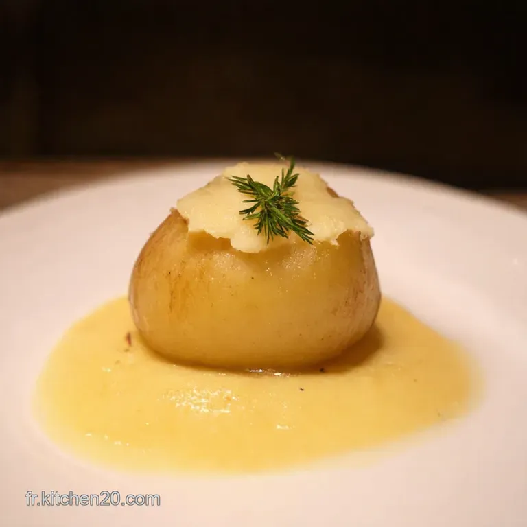 Pommes De Terre R&ocirc;ties &Agrave; Lail Et Au Parmesan presentation