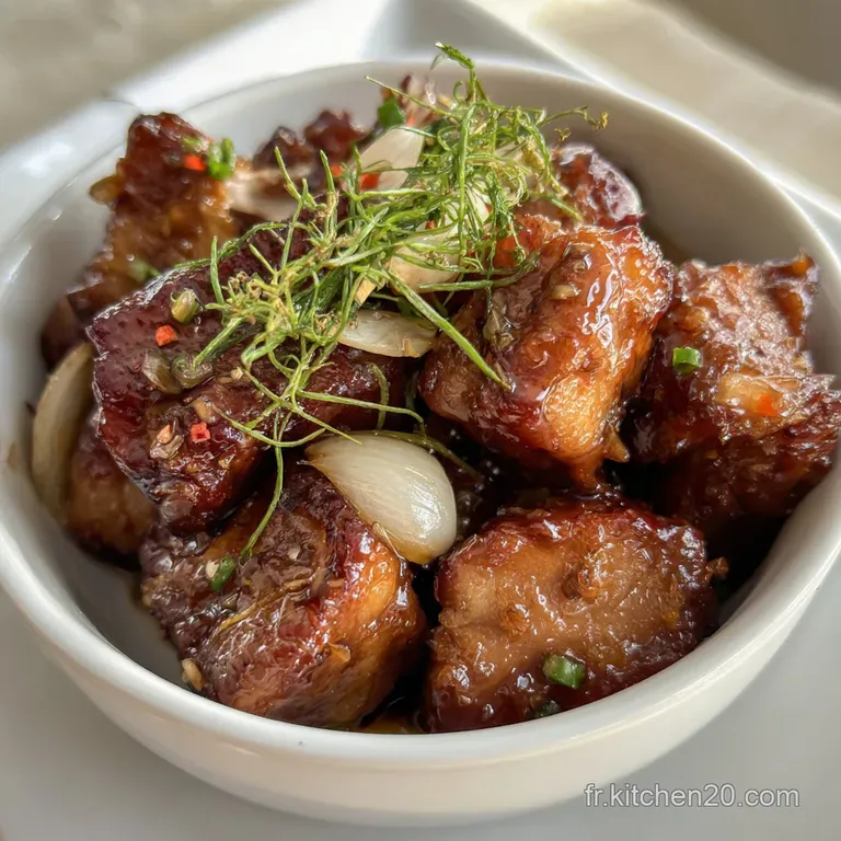 Porc au Caramel Laqu&eacute; au Miel et Nuoc M&acirc;m