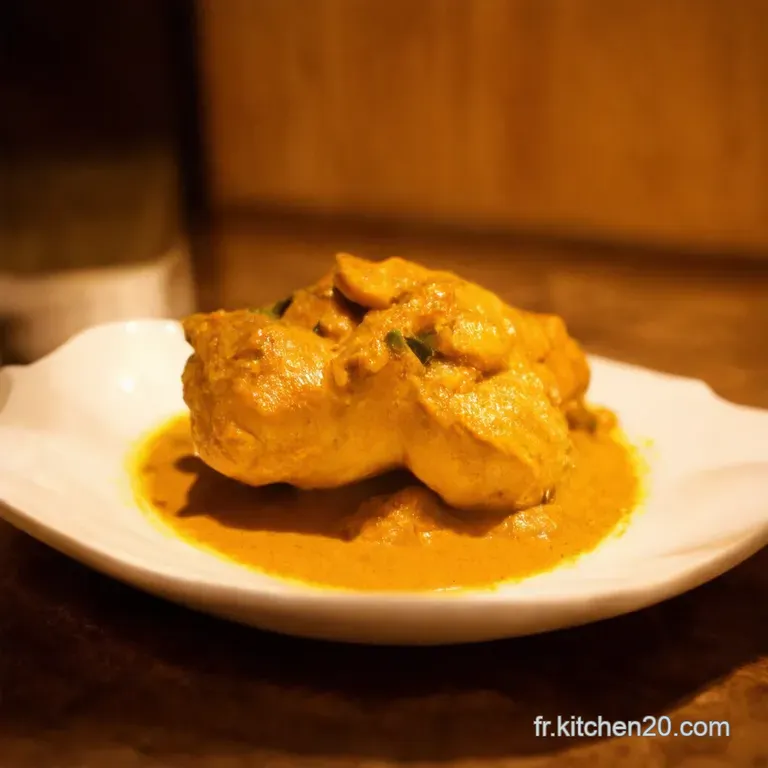 Poulet Au Curry Tha&iuml; Cr&eacute;meux &Agrave; La Noix De Coco presentation