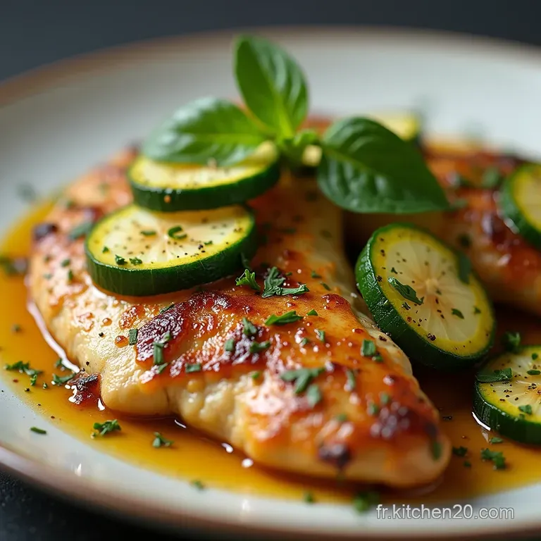Poulet Saut&eacute; aux Courgettes Citron et Fines Herbes Le Soleil dans lAssiette