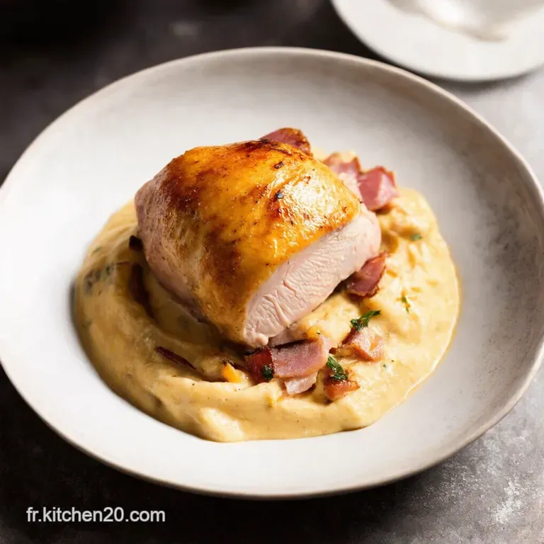 Poulet Cr&egrave;me aux Lardons Un Classique Bistro &agrave; la Maison