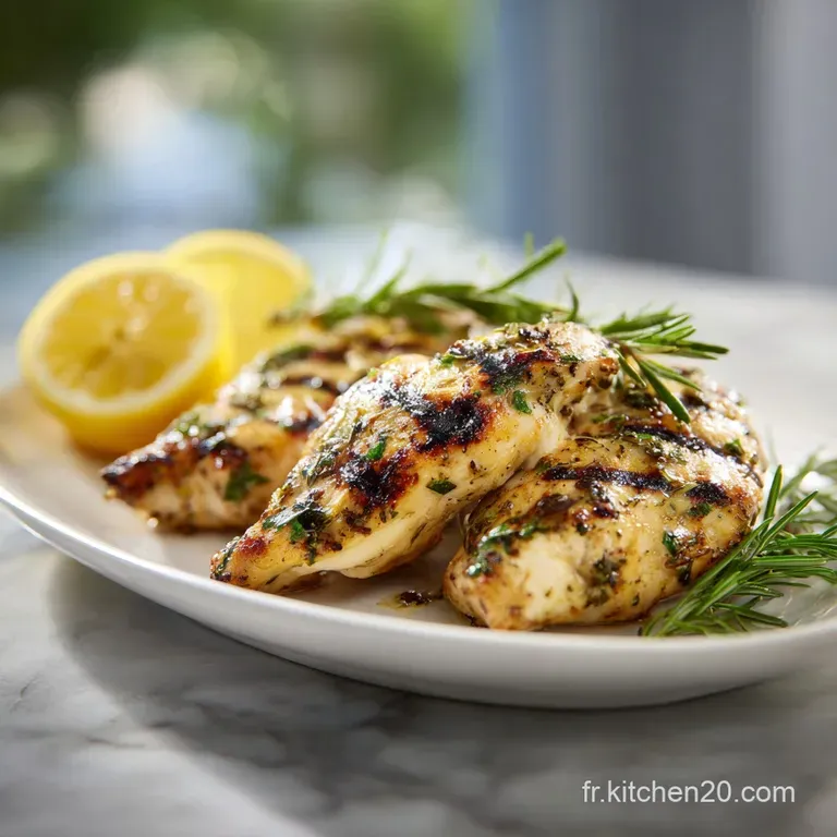 Perfectly grilled chicken with defined char marks sits atop a bed of mixed greens. A vibrant, healthy and appetizing plate.