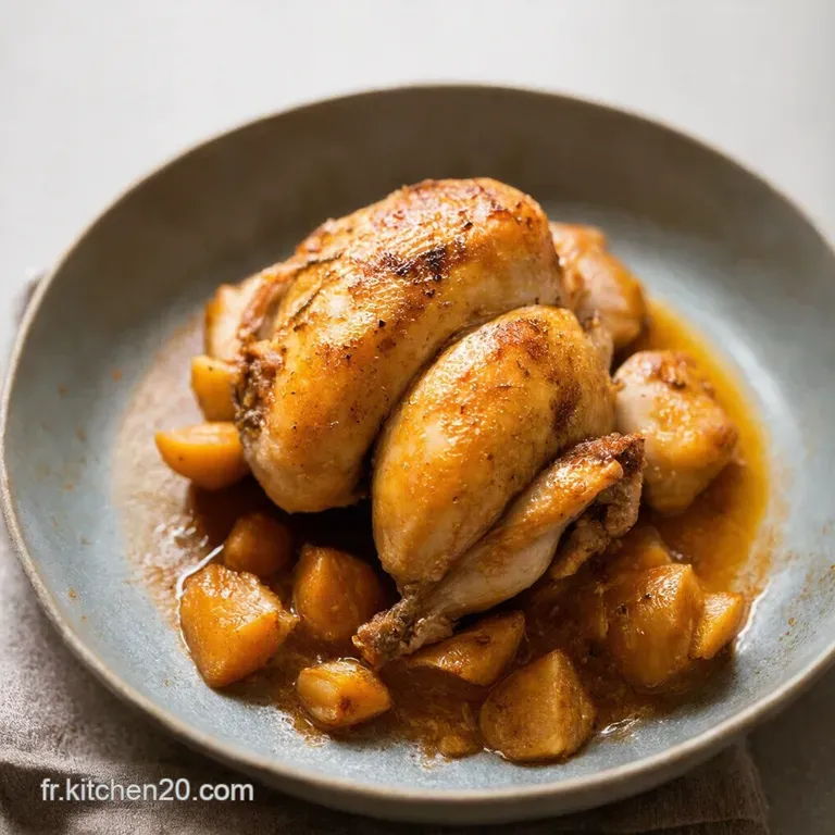 Poulet R&ocirc;ti au Miel &Eacute;pic&eacute; Abricots et Amandes