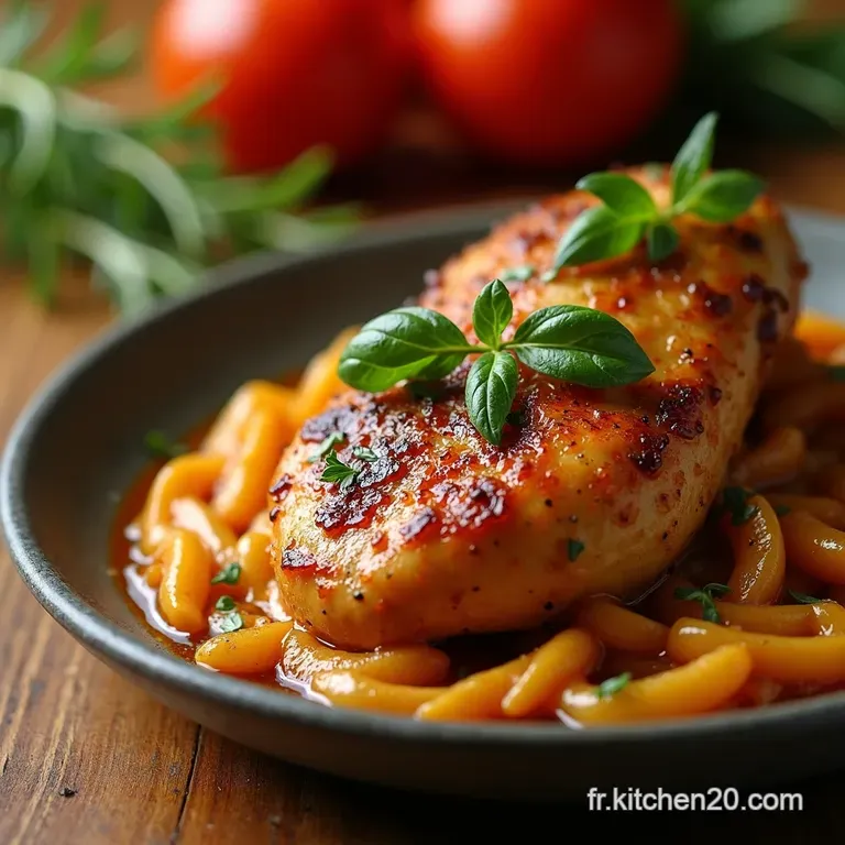 Poulet Toscane Cr&egrave;meux Un Air Ditalie En 30 Minutes presentation