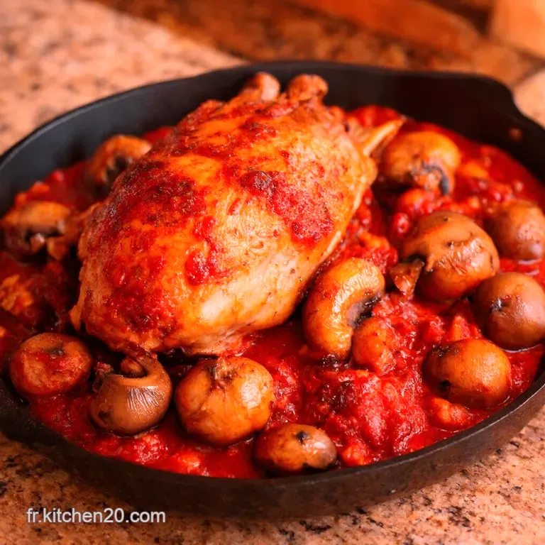 Poulet Valdieu Aux Champignons presentation