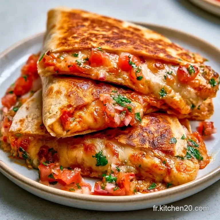 Quesadillas Au Fromage Maison: C&oelig;ur Filant