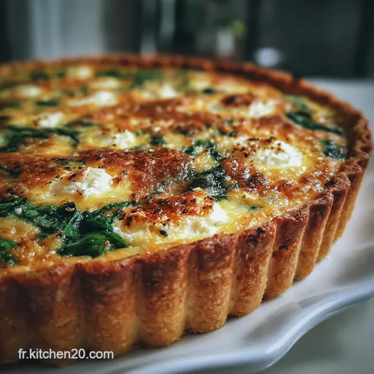 Quiche Ch&egrave;vre &Eacute;pinards Velout&eacute;e